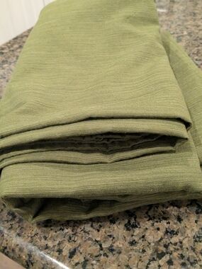 Lightweight Olive Green Rectangular Tablecloth.